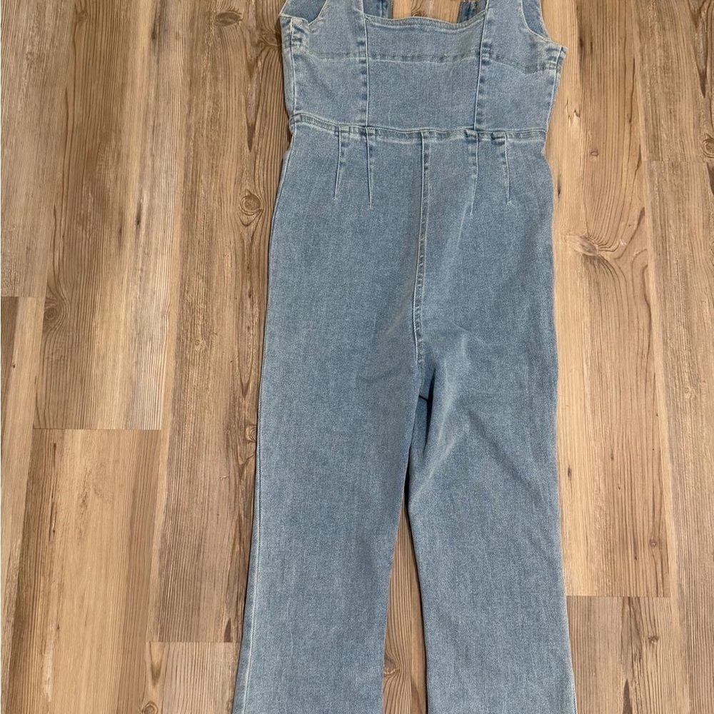 Source Unknown Blue Denim Jumpsuit